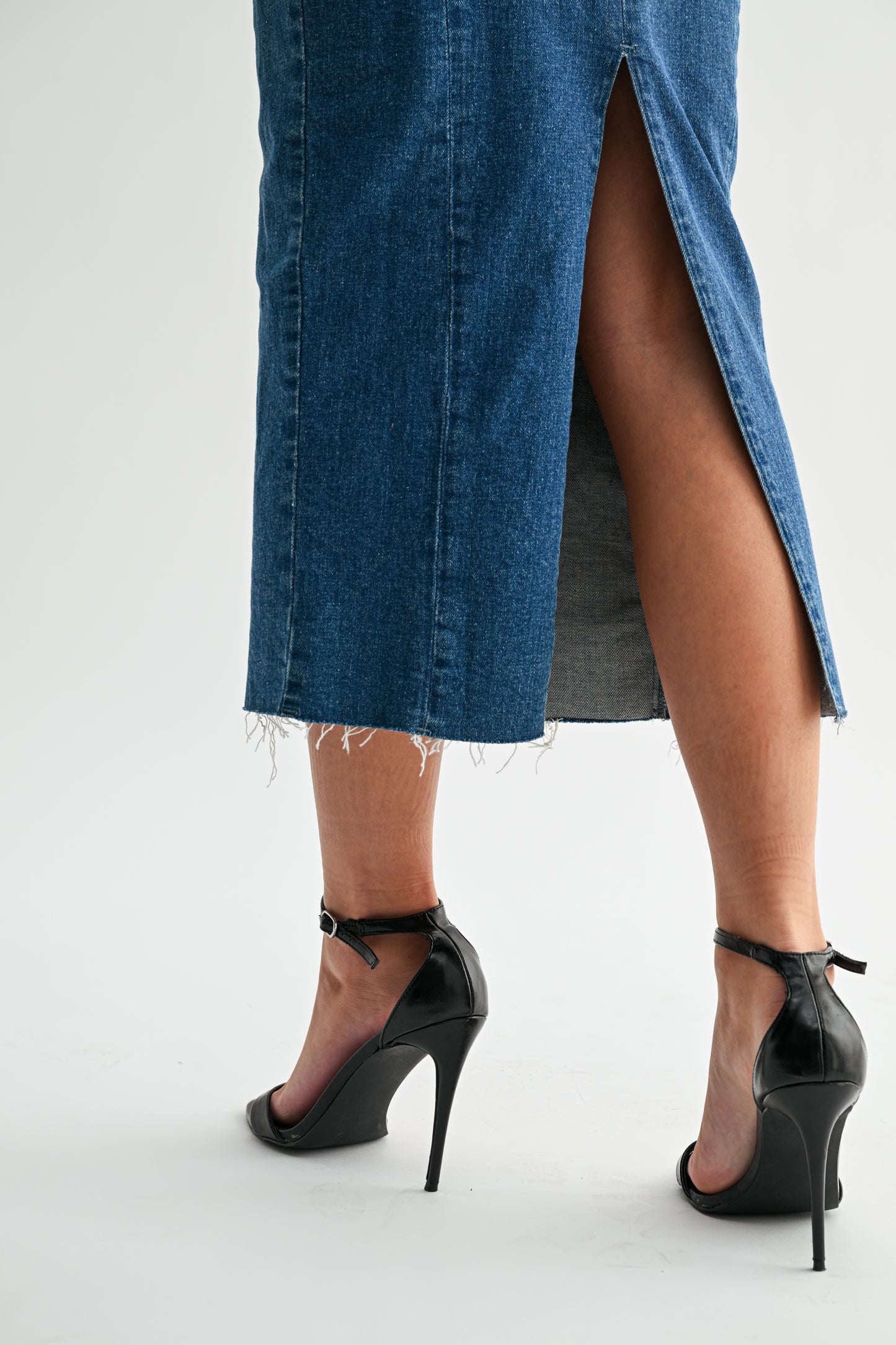 Seamed Denim Dress