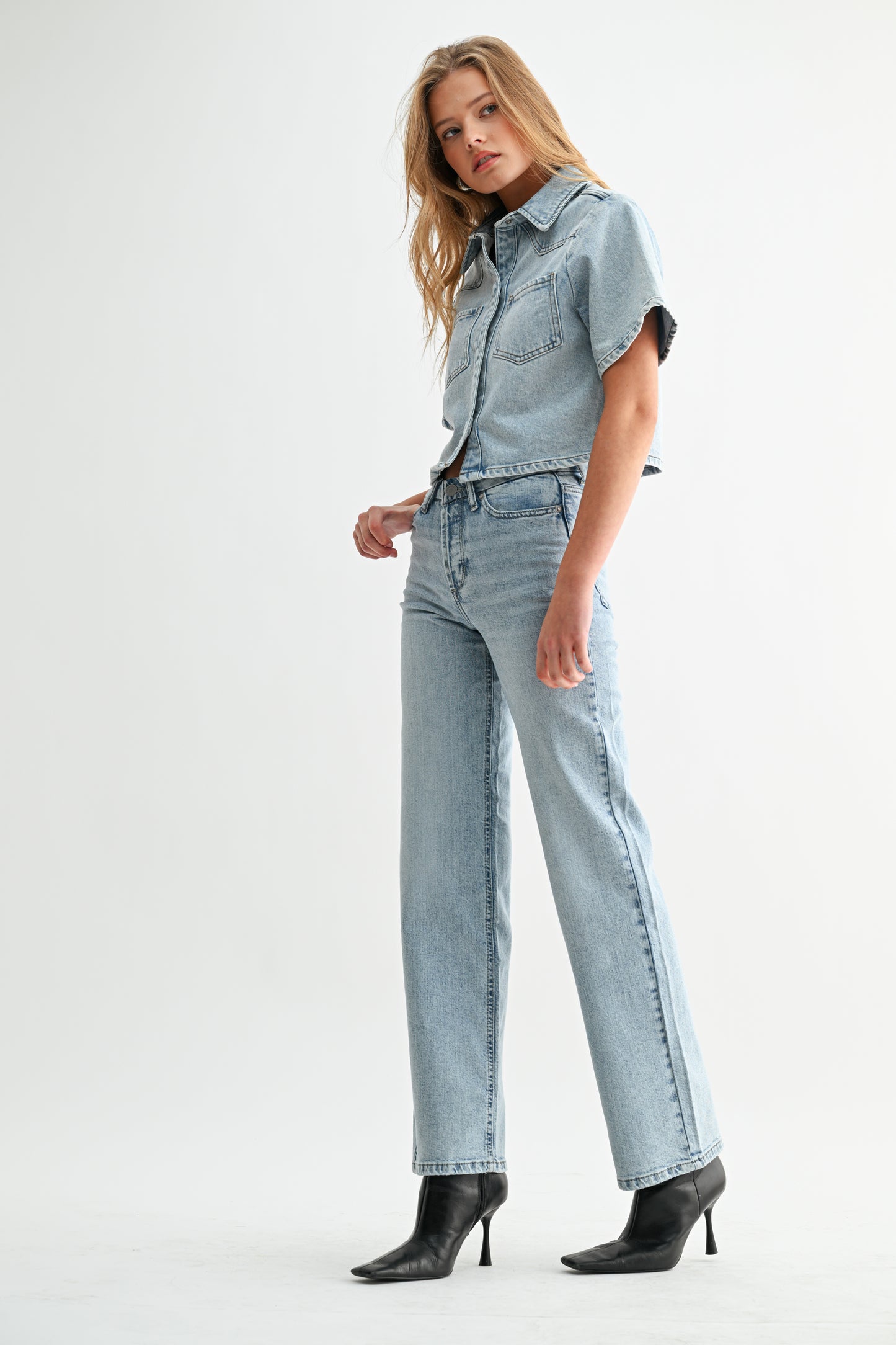 High Rise Hidden Waistband Straight