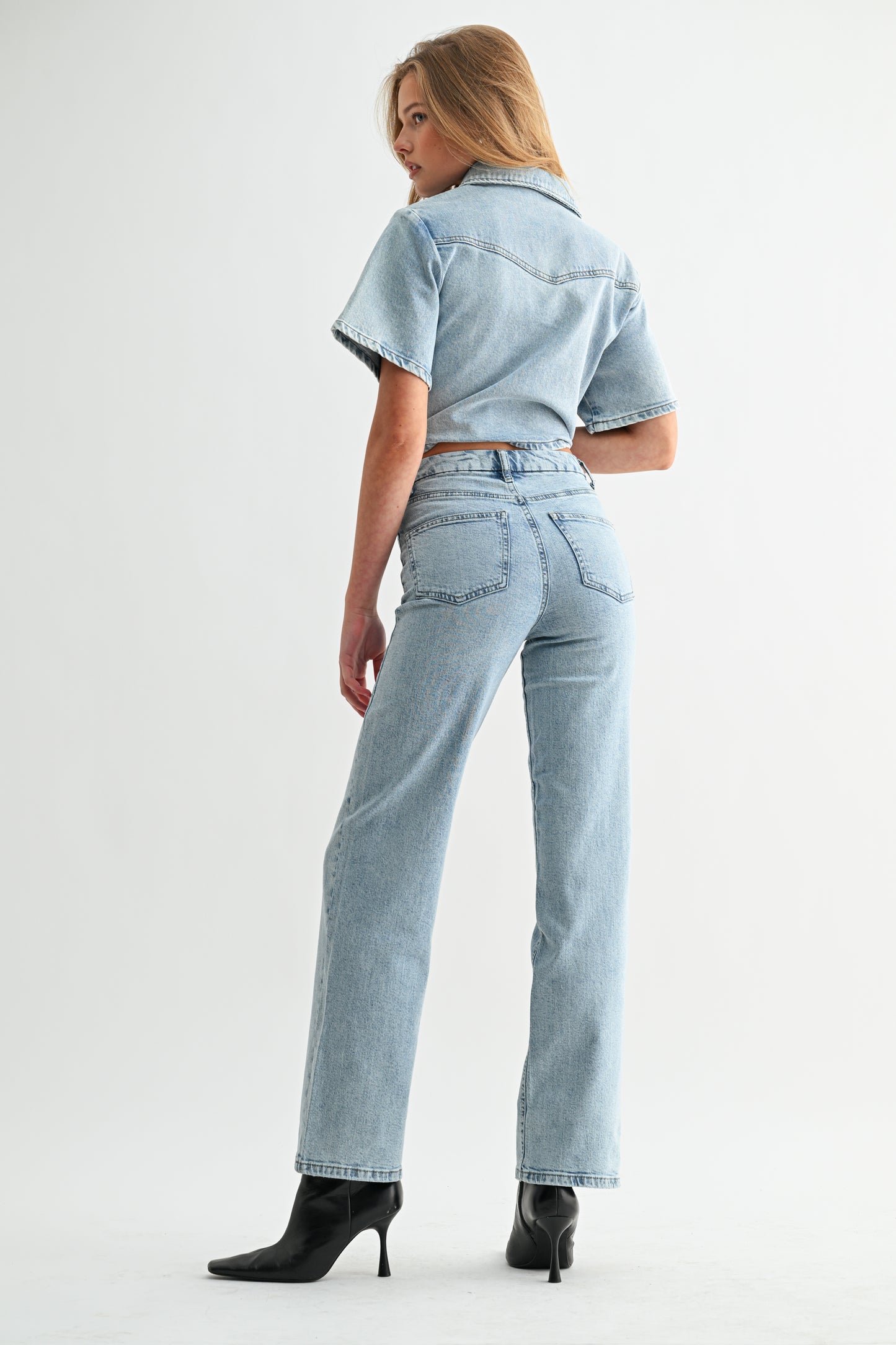 High Rise Hidden Waistband Straight