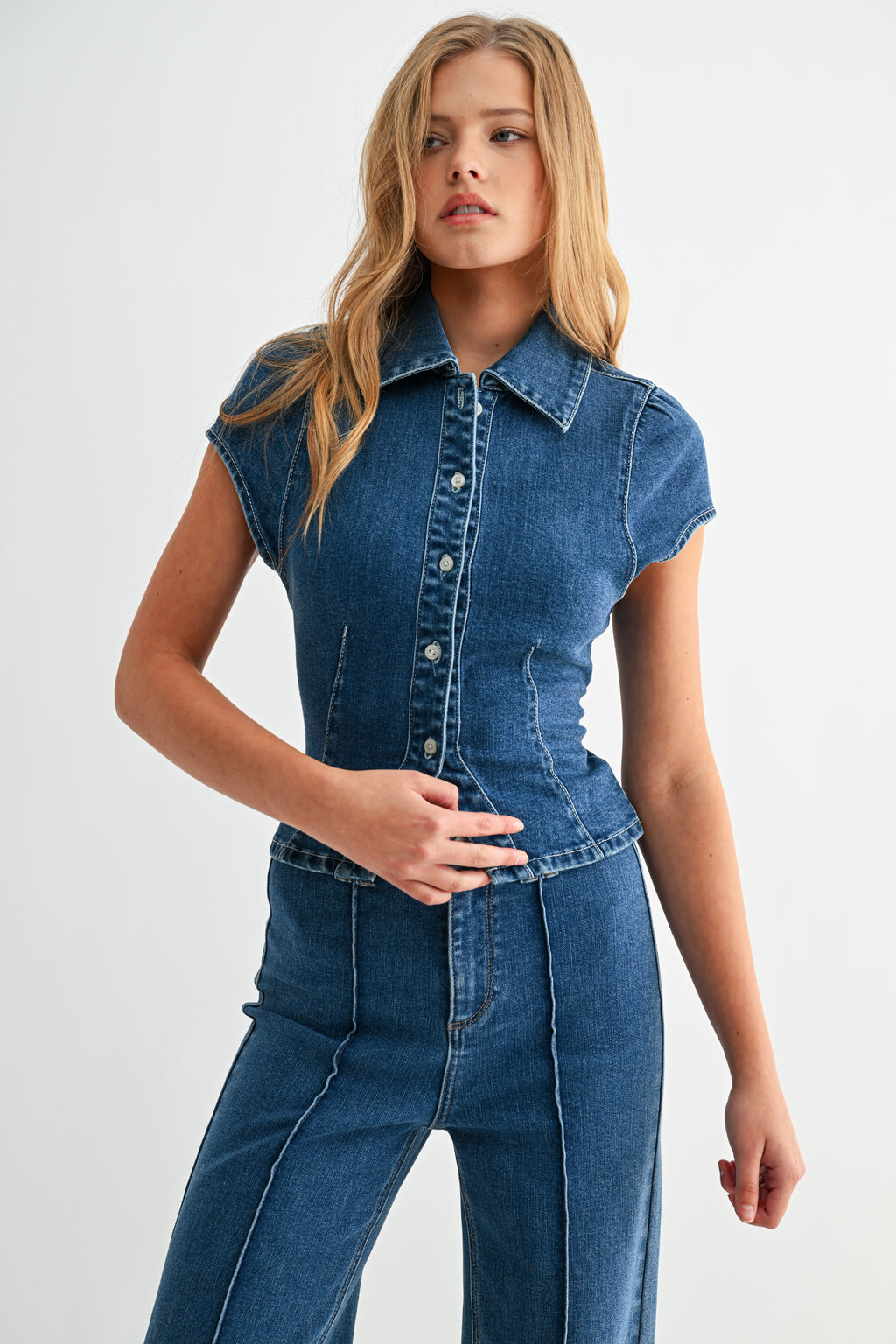 The Seam Fitted Denim Shirt