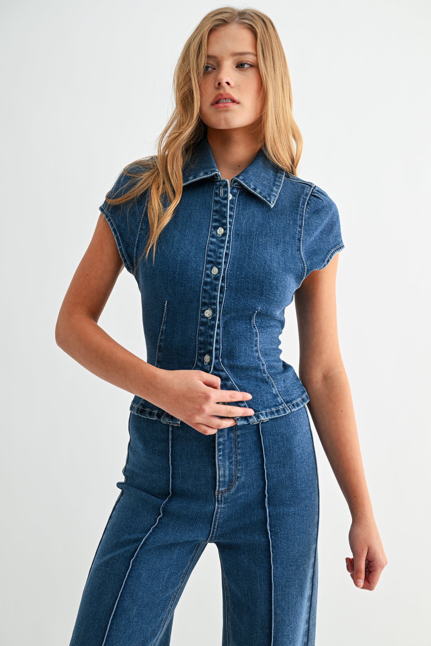 The Seam Fitted Denim Shirt