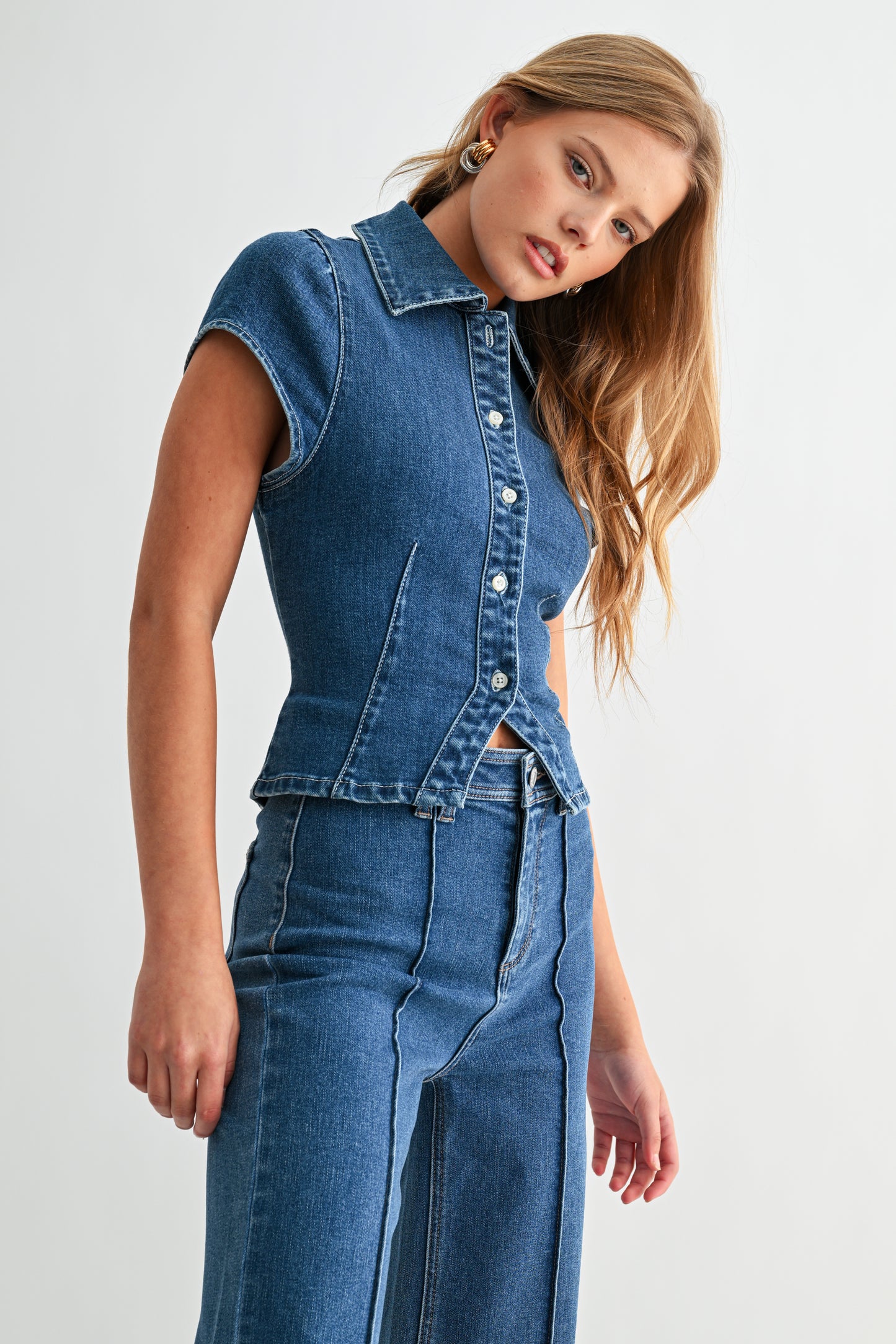 The Seam Fitted Denim Shirt