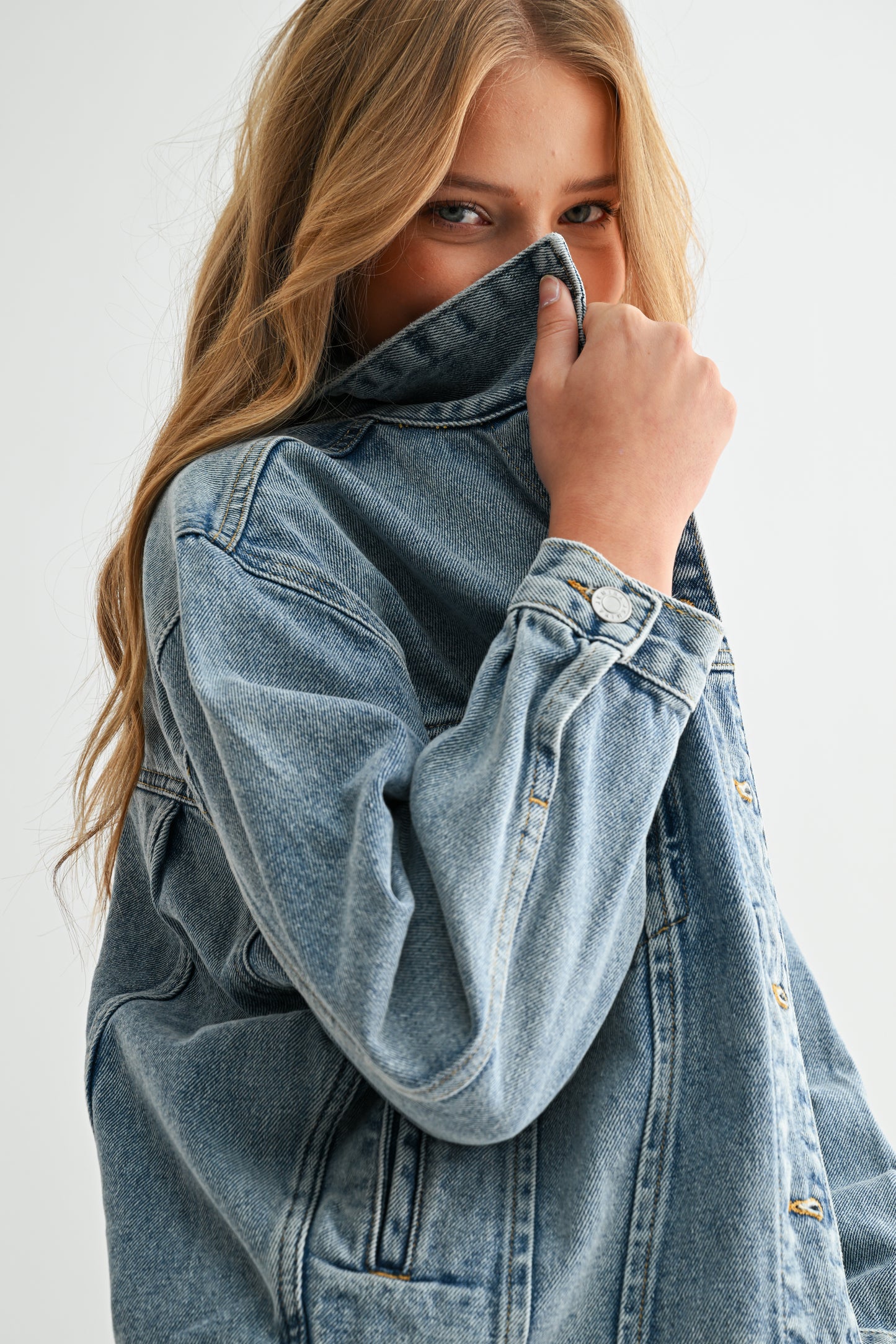 The Aura Cropped Denim Jacket