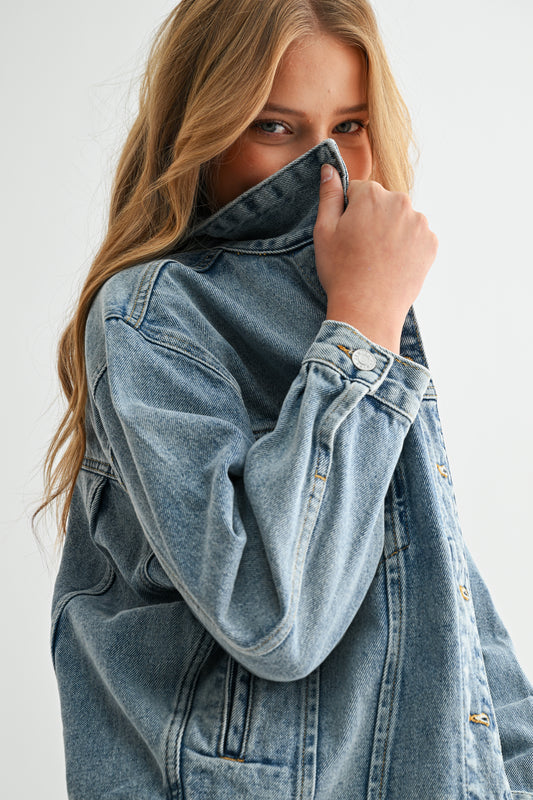The Aura Cropped Denim Jacket
