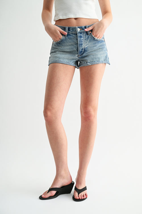 The Classic "It" Mid-Rise Denim Cutoff Short